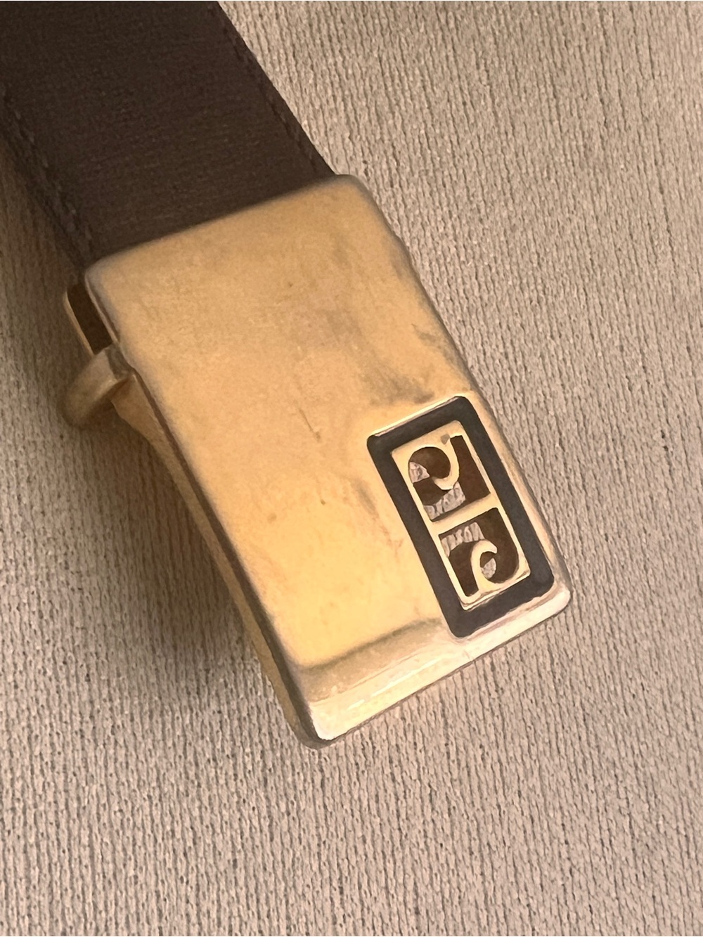 VTG Pierre Cardin Brown Cowhide Leather Logo Belt Retro Classic Old Money - Picture 7 of 11